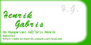 henrik gabris business card